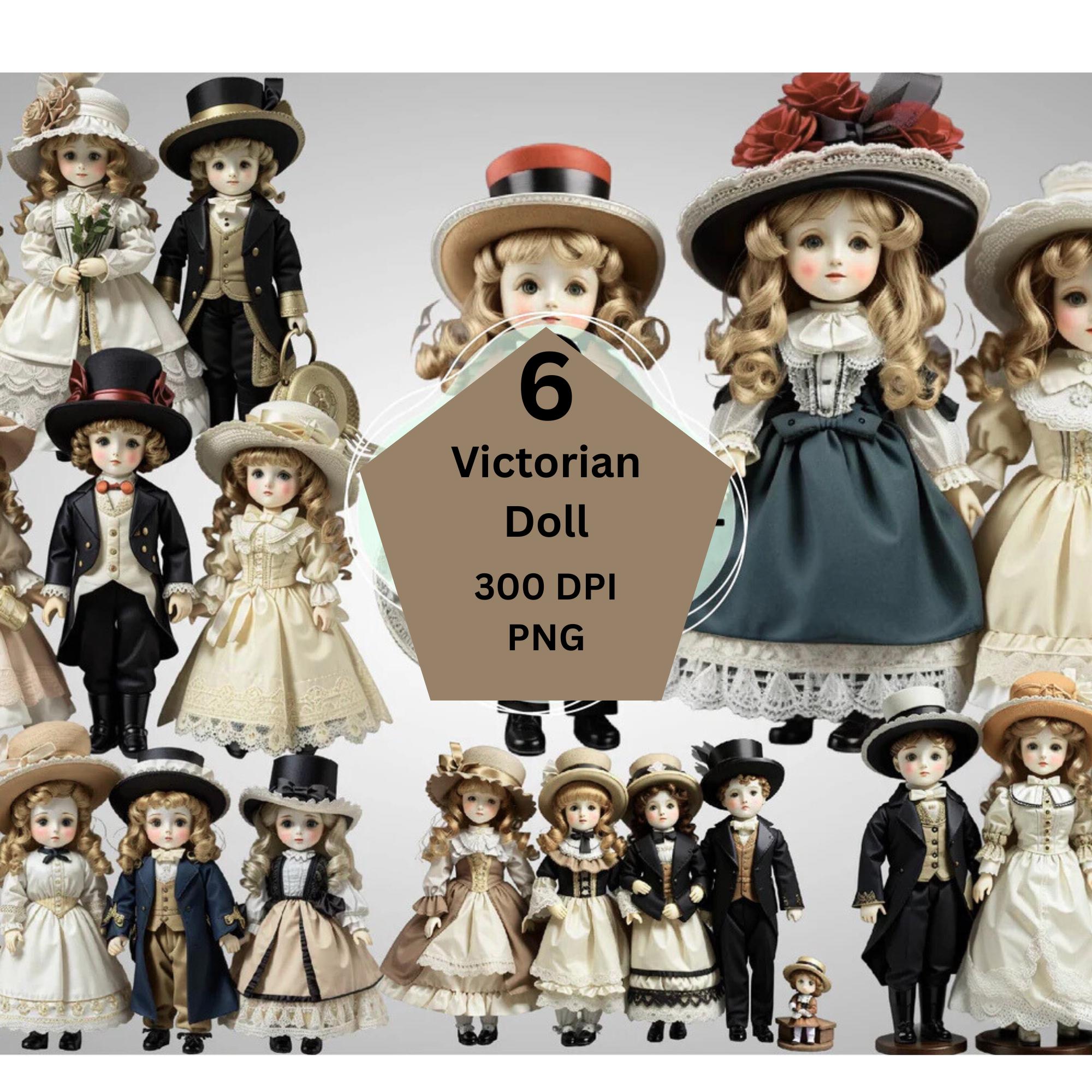 il_fullxfull.7066480849_ilin.jpg Victorian Doll Clipart Bundle 6 PNG Files - Image 1
