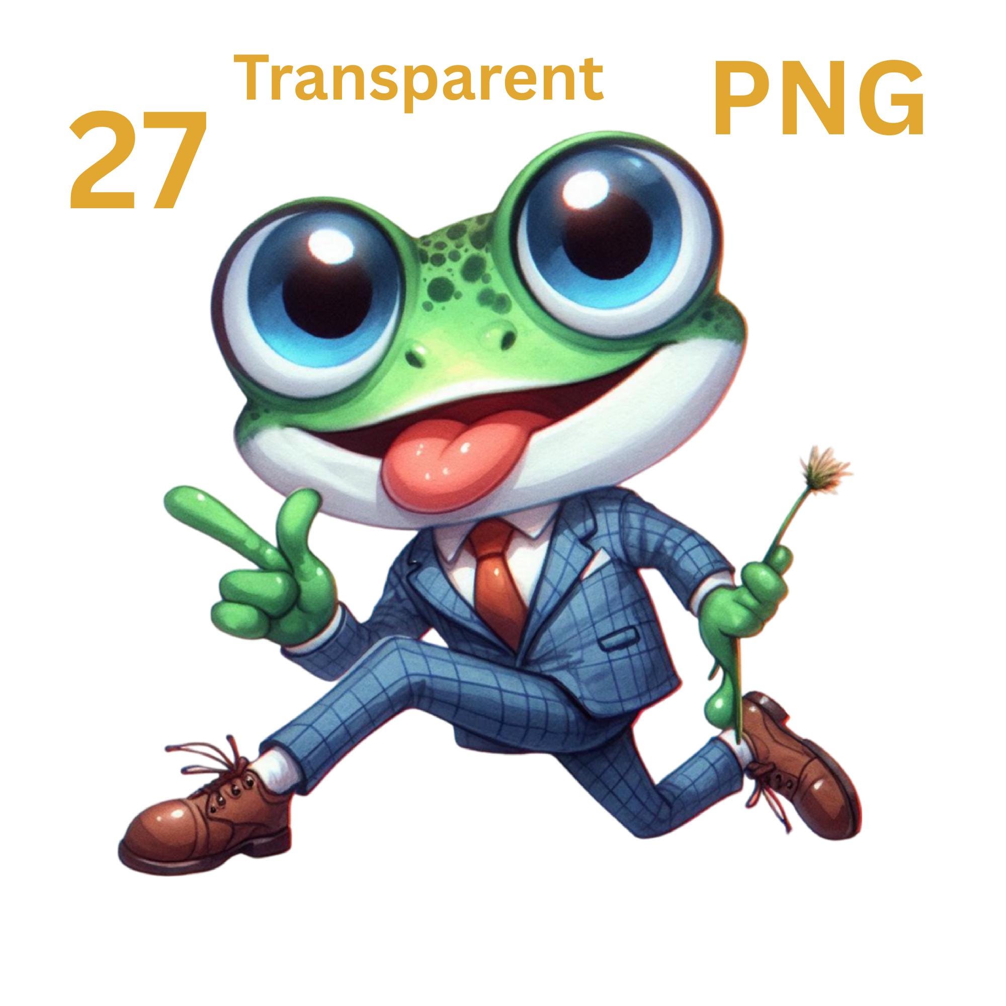 il_fullxfull.7208969835_ajyv.jpg Funny Frog Clipart Bundle: Playful Pond Designs (27 Files Included - Image 1