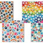 Colorful Paw Prints Digital Papers – 27 Seamless Designs (Digital Download) - Image 3