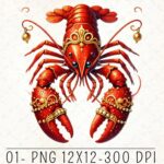 Lobster Mardi Gras Clipart Bundle | Fun Carnival PNG Files for Crafts, Invitations & Digital Design