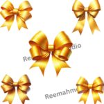 Yellow Bow Clipart Bundle – 28 PNG Files, Digital Ribbon Graphics for Crafts & Sublimation - Image 2