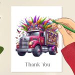 Mardi Gras Truck Clipart Bundle | 19 PNG Files | Transparent Background Digital Download for Crafts - Image 2